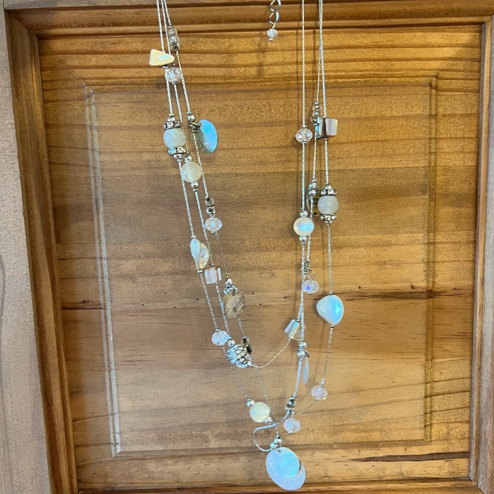 Three Strand Beaded Necklace